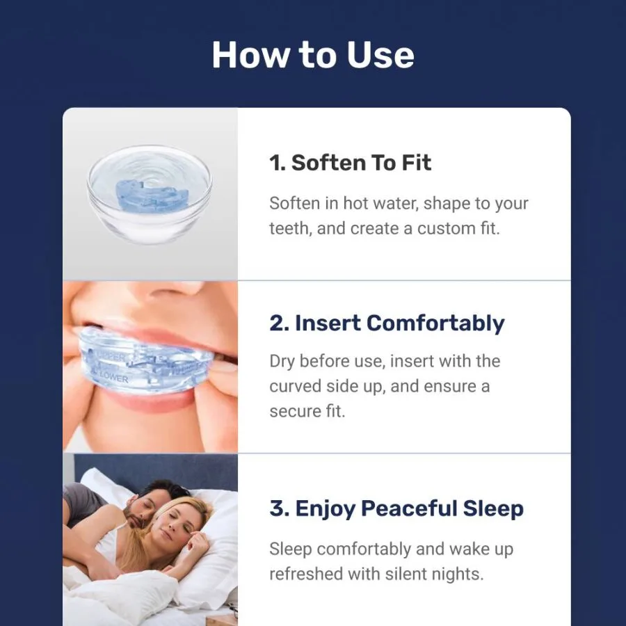 How to use SleepZee: soften, insert, sleep